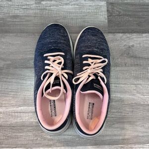 Skechers Dark Blue and Light Pink Athletic Shoes